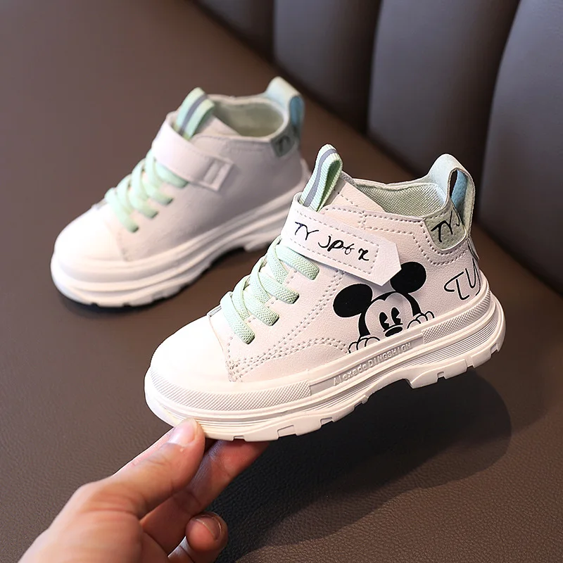 Autunno primavera topolino ragazzi ragazze sneakers singole bambini Cartoon scarpe Casual scarpe sportive per bambini