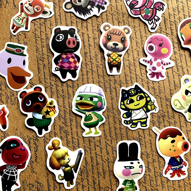 Pegatinas de Animal Crossing para maleta, monopatín, portátil, equipaje, nevera, teléfono, coche, calcomanía DIY, 10/30/50/100 piezas