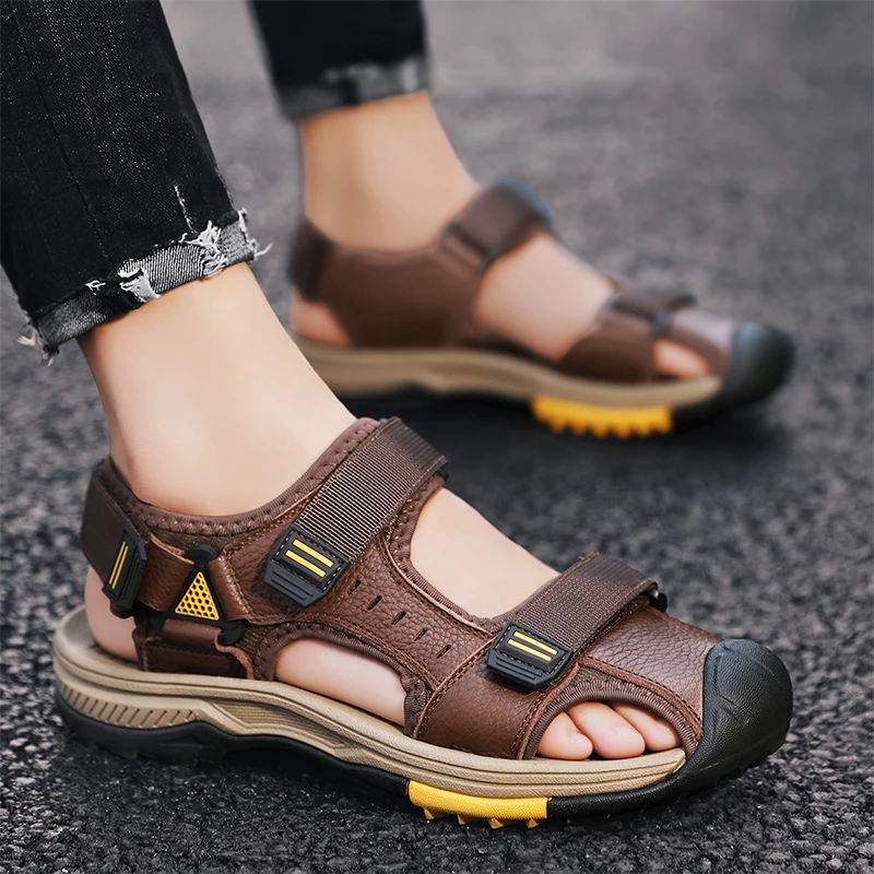 Men Beach Sandals Lightweight Quick-drying Water Shoes Wrap Toes Comfortable Breathable Casual Footwears sandalias