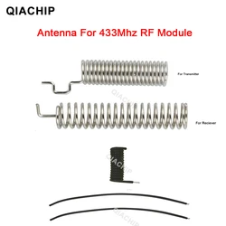 Antena QIACHIP de 433Mhz para módulo receptor y transmisor RF de 433Mhz para controles remotos inalámbricos 10 uds/1 Juego