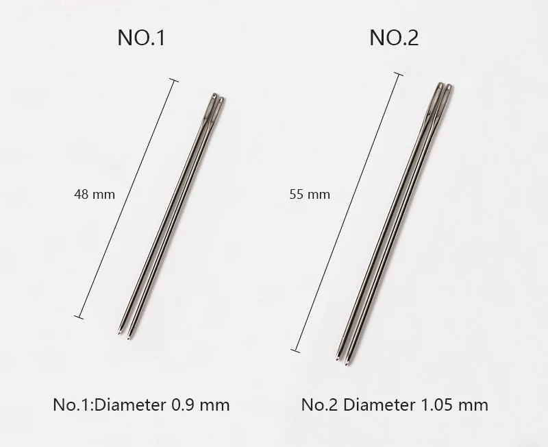 WUTA 24-teiliges Nadelgeschirr mit großem Auge und stumpfen Nähten, runde Nadel, Leder, Handnähen, stumpfe Lederhandwerks-Nähnadel – Detail 3