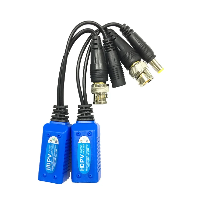 8MP CCTV Passive Video Power Balun BNC To RJ45 Transceivers Cat5 UTP Twisted Pair For 4K AHD CVI TVI CVBS Camera