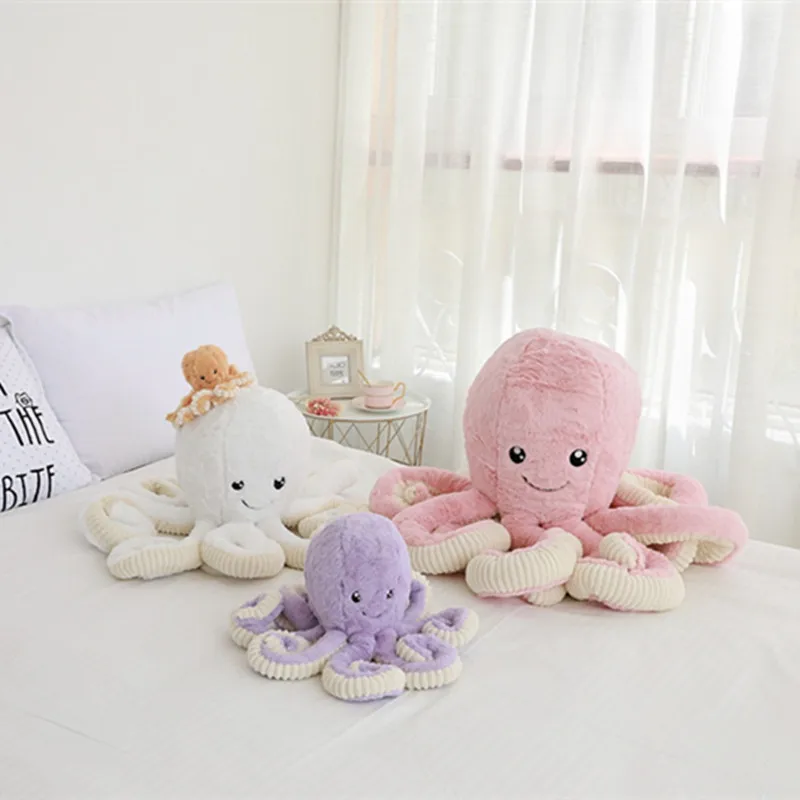 18-80 cm Cute Octopus Cushion Pendant Plush Stuffed Toy Cushions Soft Sea Animal Sofa Home Decor Doll Children Baby Shower Gifts