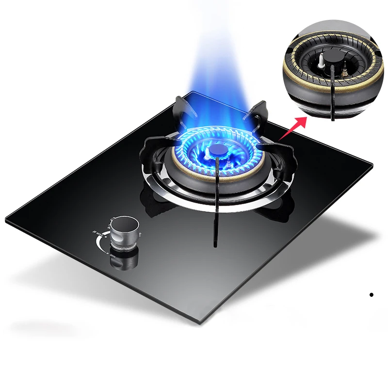 Single Burner Desktop Gas Stove Stainless Steel Fierce Burning Gas Stove Embedded Natural Gas Liquefied Gas Stove Stove