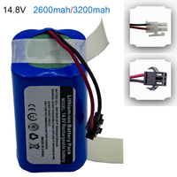 NEW/14.8V 2600mah 3200Mah Lithium Battery For ILIFE A4 A4s V7 A6 V7s Plus Robot Vacuum Cleaner ILife 4S1P Full Capacity  Li-Ion