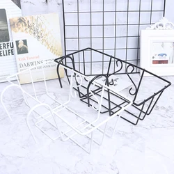 Hanging Shelf Basket Hooks Balcony Succulent Plant Mini Pot Holder Railing Shelf  Wall Mounted Decoration Basket 32x10.5x11cm