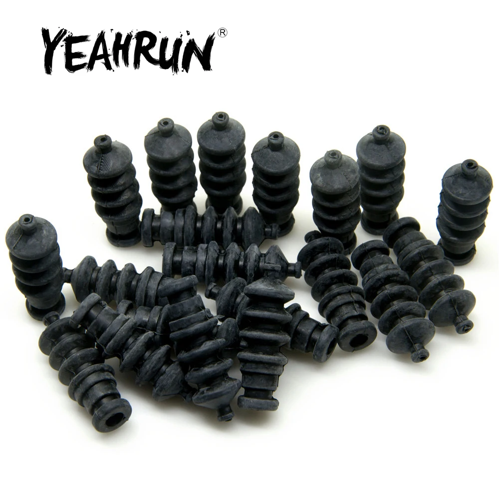 YEAHRUN 10pcs Black Waterproof Push Rod Rubber Seal Bellow Normal Size 37mm for RC Boat