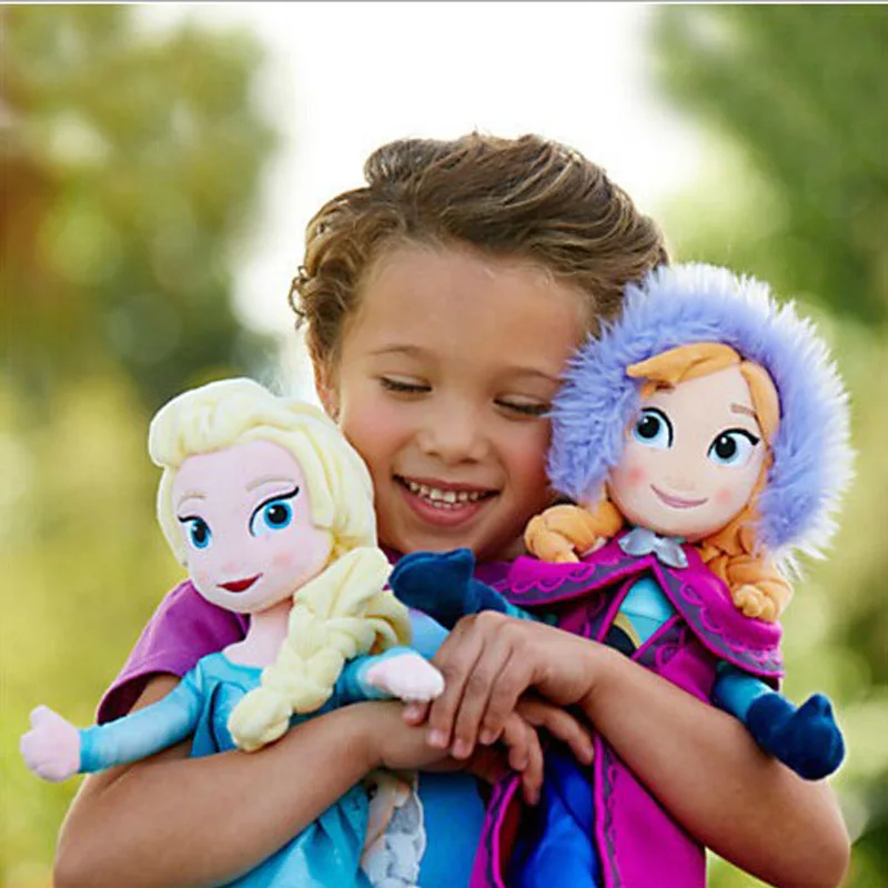 Frozen 50 CM Anna Elsa Plush Doll Toys Cute Girls Toys Snow Queen Princess Anna Elsa Doll Girl Birthday Gifts