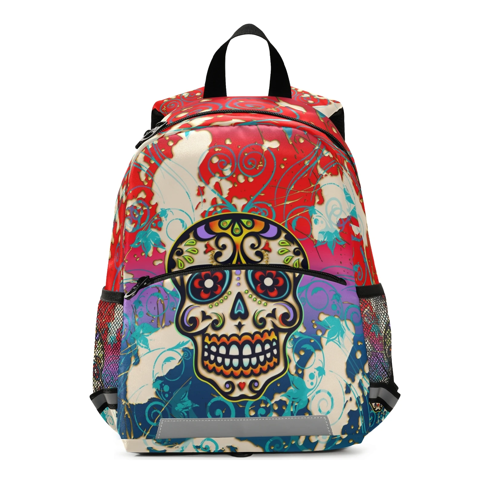 ALAZA Skull Print Backpacks 3D Cartoon Children School Bags Baby Toddler Bag Boys Anti-Lost Backpack for Kids Kindergarten Bags