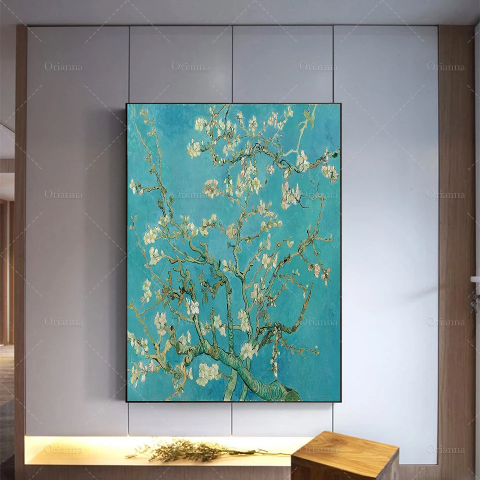 Vincent Van Gogh Blossoming Almond Tree - Van Gogh Art Print - Vintage Art Gift Idea, Floral art - Wall Art Poster  Home Decor