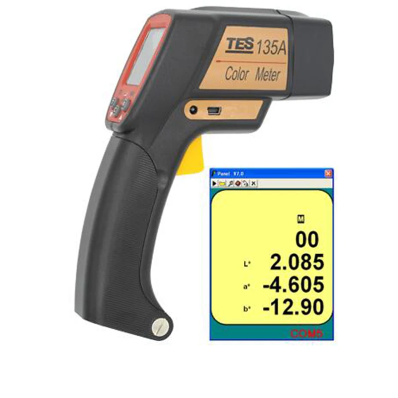 TES-135A Color Meter Color Analyzer,Portable Color Difference Meter( LCD Display ), Mini-USB Interface,AUto Power Off Function.