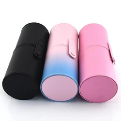 Fashion Travel Makeup Brushes Holder PU Leather Cosmetic Pens Tube Cup Container Lipstick Storage Makeup Organizer Outdoor