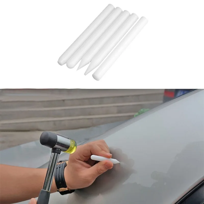 5pcs/set Knock Down Tap Down Tools White Nylon Pen Knock Down Tool Paintless Dent Repair Tools Hand Tool