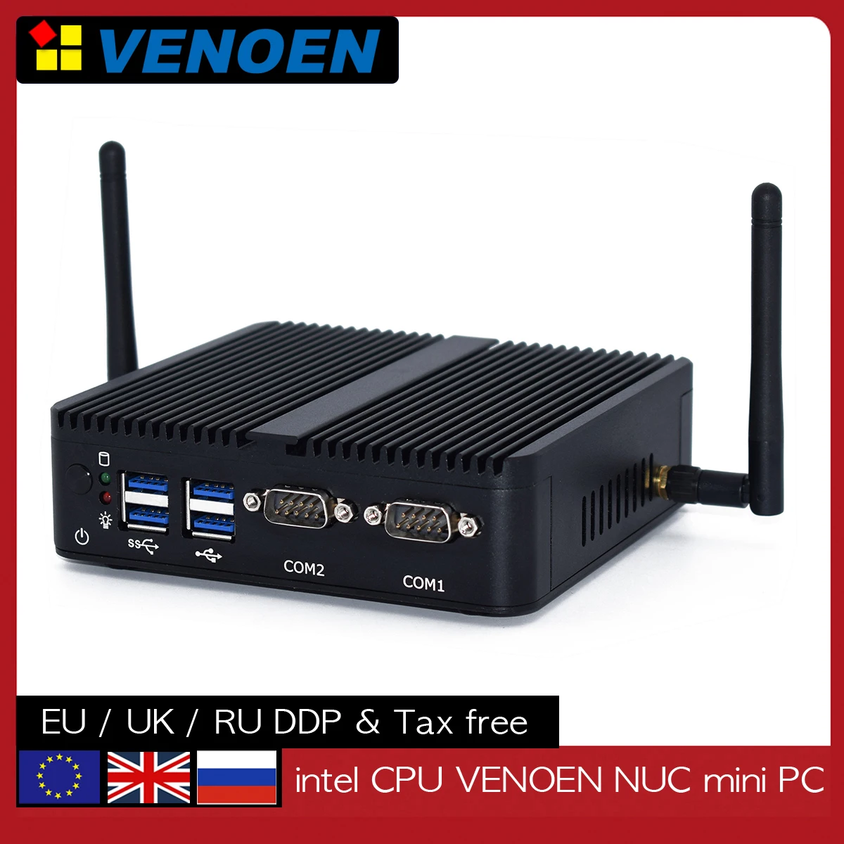 Intel i7 10610U Fanless Mini PC Celeron J6412 Dual Gigabit NIC 2x RS232 HDMI VGA 4xUSB WiFi 4G Win10 Linux Industrial Computer