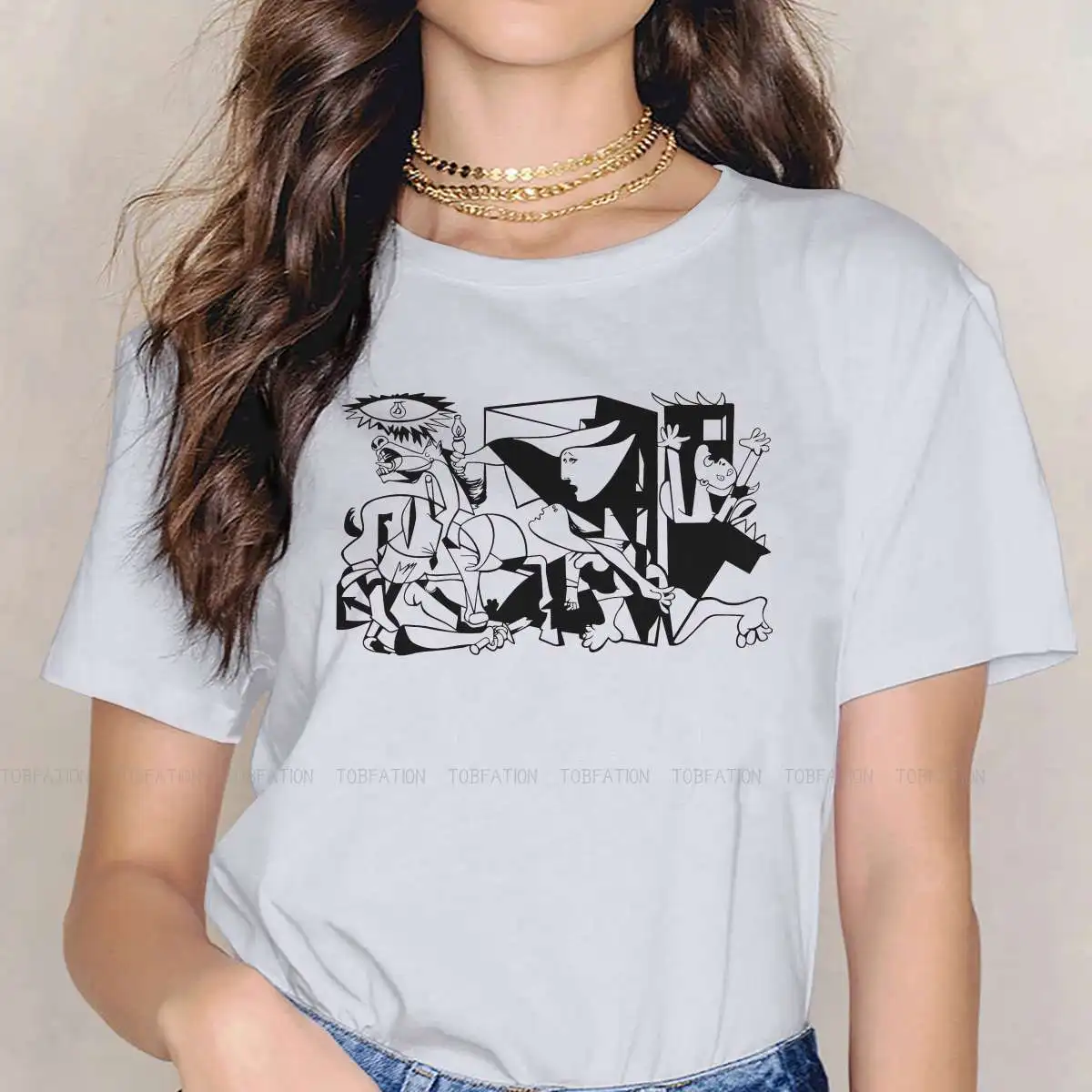 Pablo Picasso Guernica 1937 Artwork Reproduction TShirt for Girl Impressionism 4XL Hip Hop Gift Idea  T Shirt Stuff Hot Sale