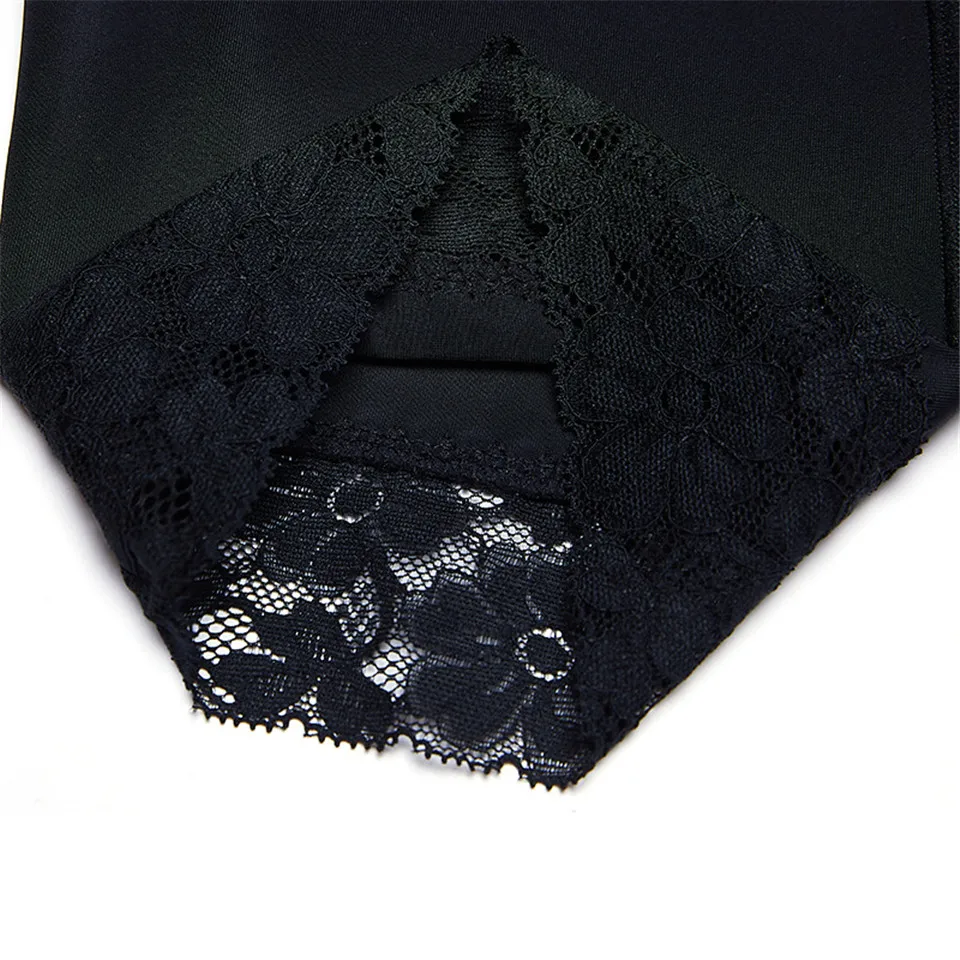 Shapewear Bodysuit Damen Schwarz Shapers Schnür-Unterbrust-Ganzkörper-Bodysuits mit Öffnung im Schritt Schlankmachende Unterwäsche – Detail 10