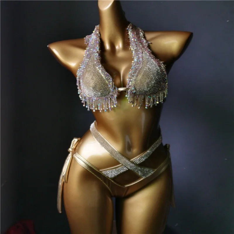 2021  venus vacation diamond bikini set new style sexy women swimwear   beachwear bathing suit bling stones  bikini