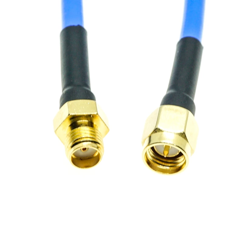 SMA female to SMA male Connector RG405 RG-405 Semi Flexible Coaxial Cable  0.086"  Blue image 4