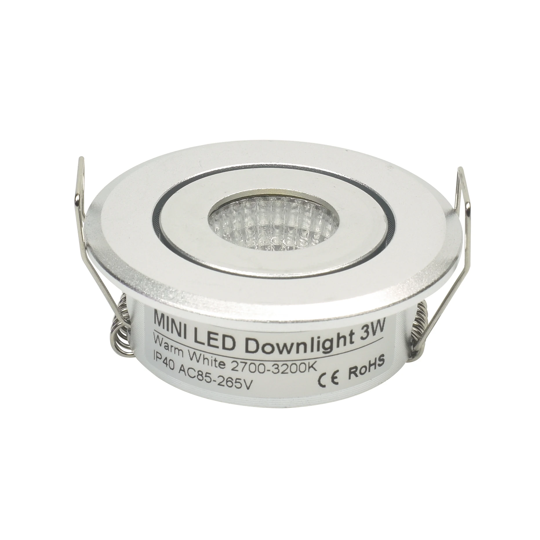 10 sztuk Mini 1W 3W srebrny aluminium Spot LED typu Downlight Receesed sufitu światła mały rozmiar Cut 40-45mm