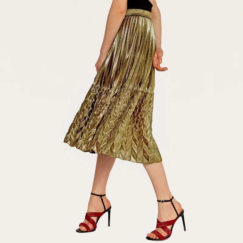 2024 Autumn & Winter New Arrival Pleated Skirt Europe & America Slim High Waist Big Fishtail Skirt Beach Skirt Free Shipping