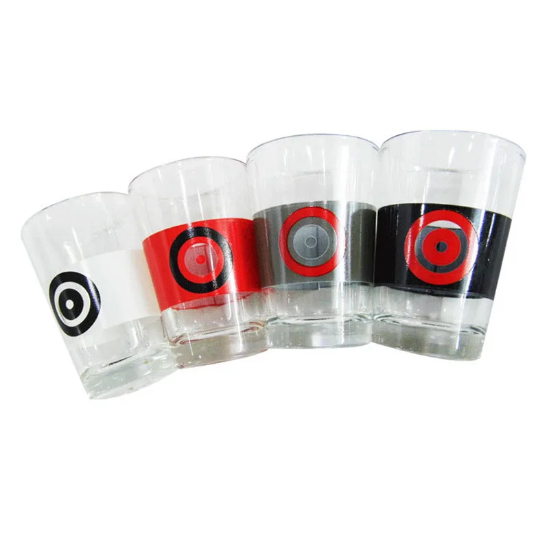 Mini juego de dardos para beber, juego de barra de tiro, juegos de fiesta, ruleta con 4 vasos de vidrio y 4 dardos