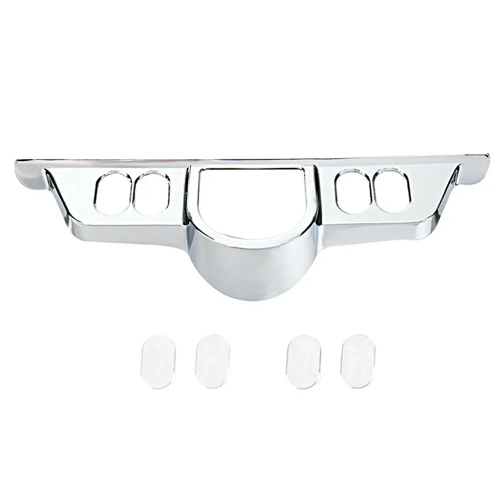 1X Chrome Switch Dash Panel Accent Cover&Inserts For Harley Touring Electra Street Glide FLHX 1996-2013