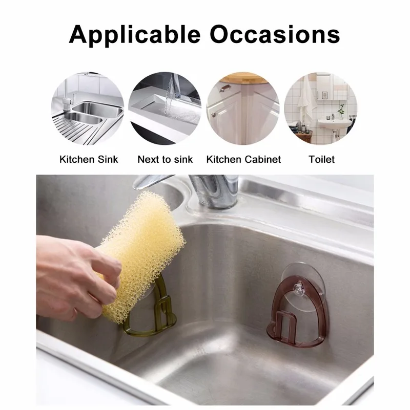 Kitchen Suction Cup Sink Drain Rack Sponge Storage Holder Kitchen Sink Soap Rack Drainer Rack Bathroom Accessories Organizer