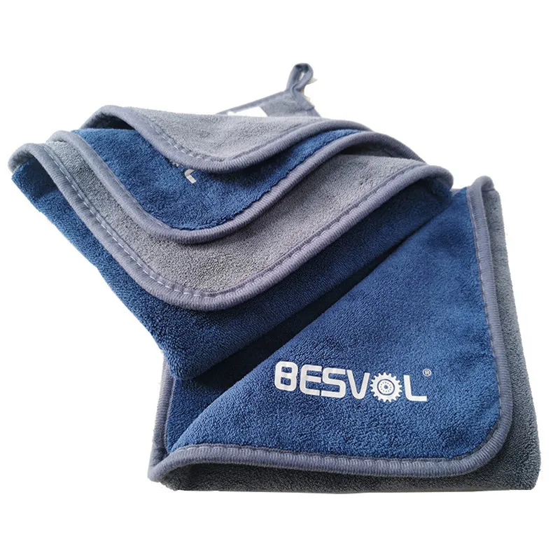 Besvol 4 PCS Extra Soft Car Wash Microfiber Towel Car Cleaning Drying Cloth Car Care Cloth Detailing Car WashTowel Never Scrat