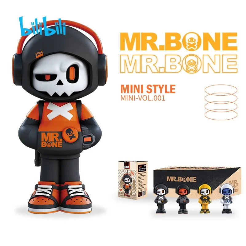 MR.BONE Video Game Skull Hero Series Mini Style Blind Box Toys Anime Figure Mystery Box Ornament Figure for Boys Birthday Gift