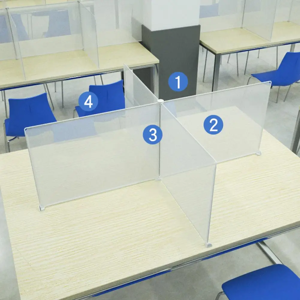 Office Classroom Desktop Table Clear Anti Droplet Partition Screen Divider Board everyone separate to work or meals