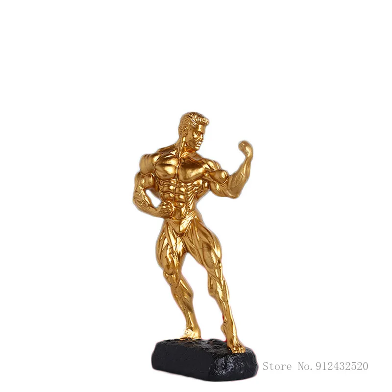 European Bodybuilding Competition Trophy, Muscle Man, High-End Character Sculpture Decoration, Fitness Trophy Customization