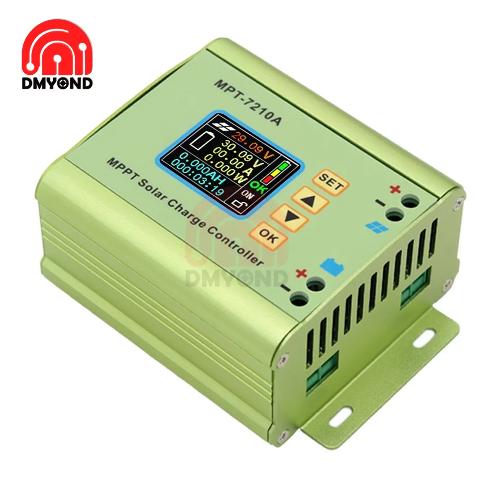 MPT-7210A Solar Charge Controller Fit DC 12-60V to DC 15-90V Lithium Battery Bank Solar Systems Regulators LCD Display