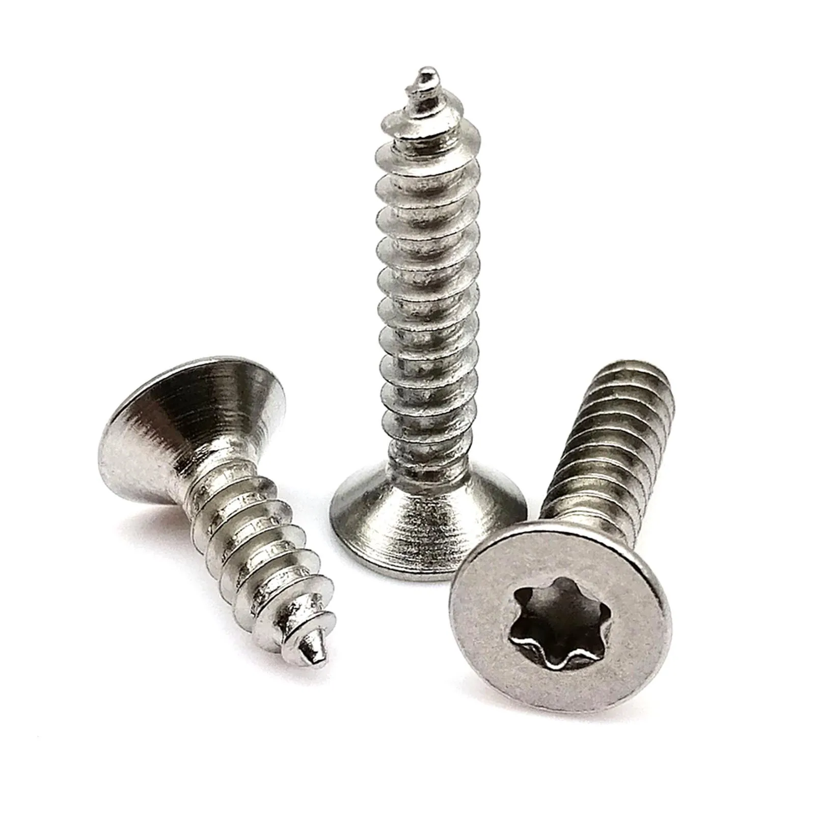 M2 M2,3 M2,6 M3 M4 M5 M6 304 A2 Edelstahl Sechs Lappen Torx Flachsenkkopf Anti-Diebstahl-Sicherheits selbstschneidende Holzschraube – Detail 3