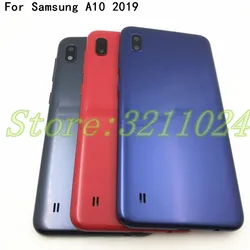 トップ品質 6.2 」銀河 A10 2019 A105 A105F バッテリーバックカバーケースサイドボタンキーカメラレンズ