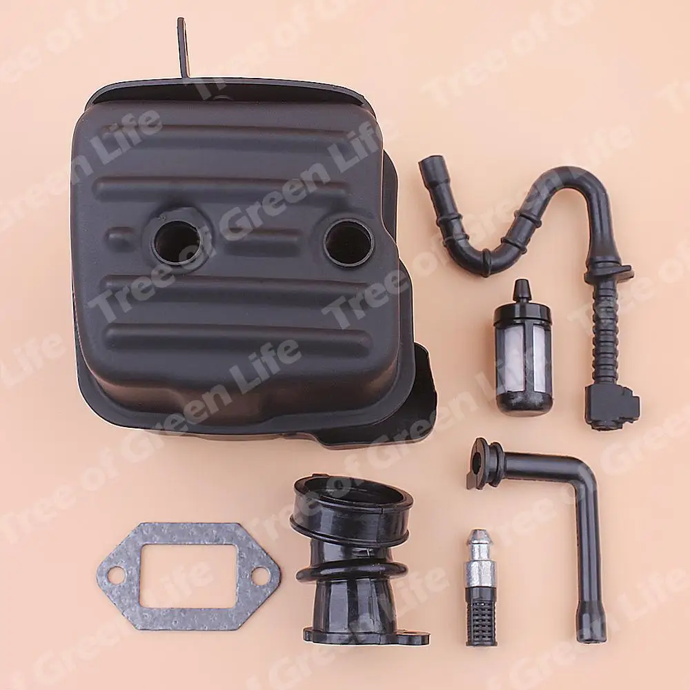 Silenciador de escape para motosierra Stihl MS361 MS 361, colector de admisión, Kit de junta de línea de filtro de aceite y combustible, 1135, 140, 0650