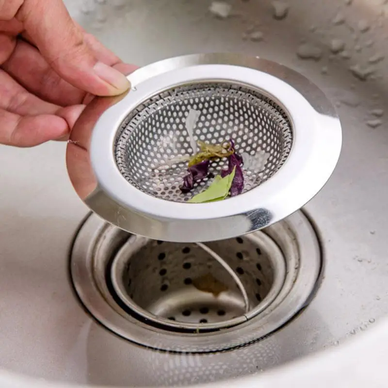 Stainless Steel Kitchen Bathroom Sink Strainer Waste Plug Sink Filter Waste Collector Hair Catcher Shower Drain Hole Filter