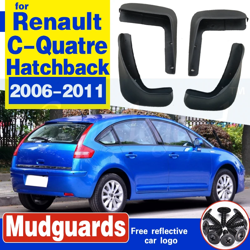 Auto Front Rear Mud Flaps 4pcs for Citroen C-Quatre 2006-2011 Hatchback Mudguards fender Mudflaps Splash Guards Accessories