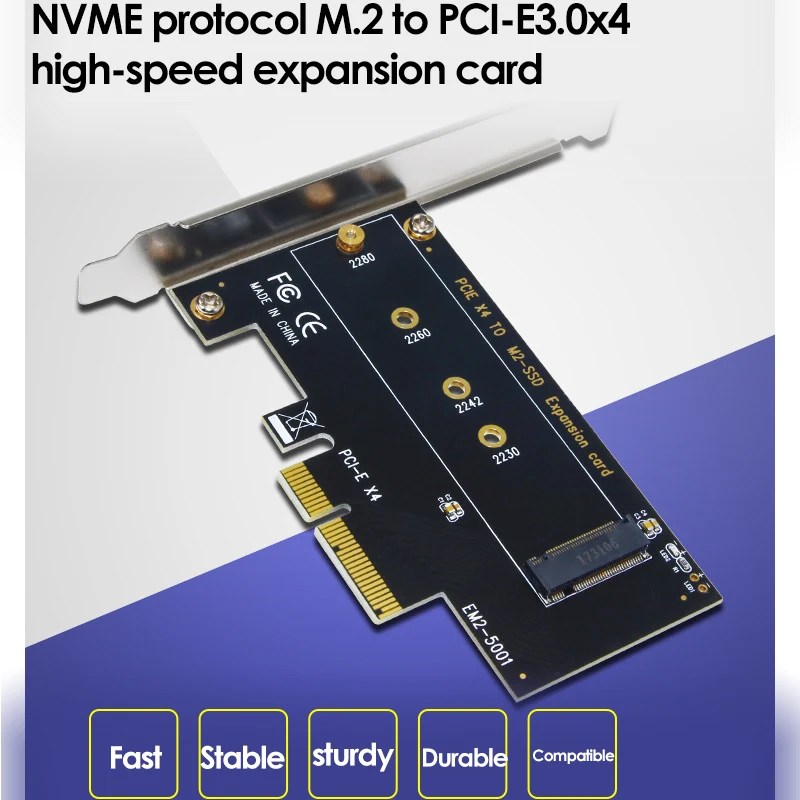 UTHAI Add On Card NVME Adapter Card M.2 To PCI-E 3.0X4 High Speed Computer Expansion Card M2 NGFF M Key SSD Conversion Card