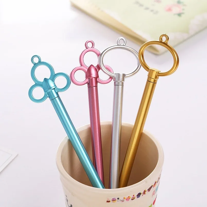 Key Pens Creative Candy-Colored Yao Chi Bi Key Gel Pen Black 0.38mm Students Pen Wholesale Cat Office Supplies