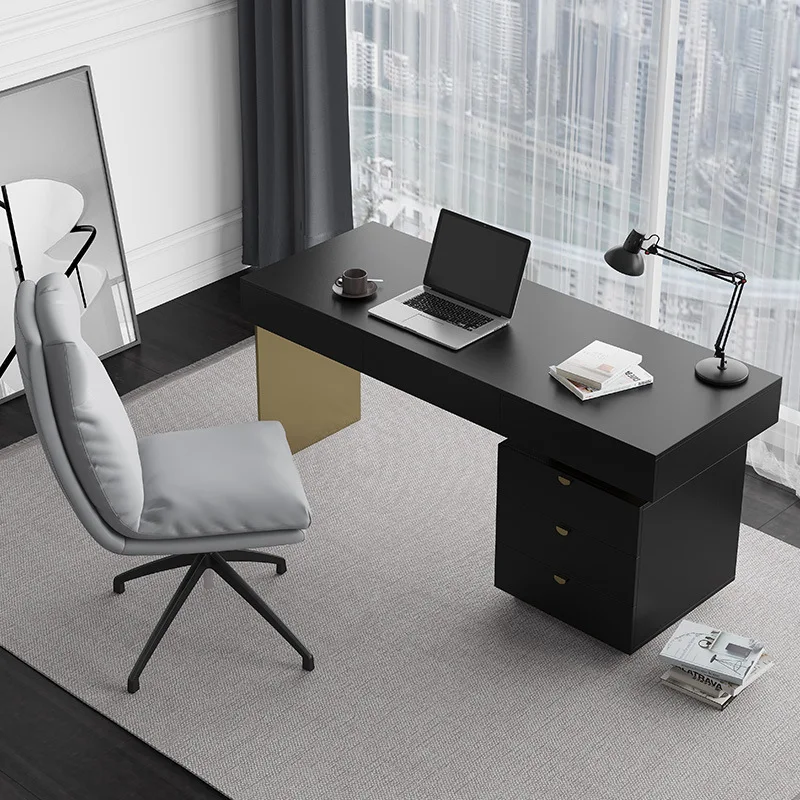 Desk Nordic style simple modern study lightweight computer desk desk desk chair combination