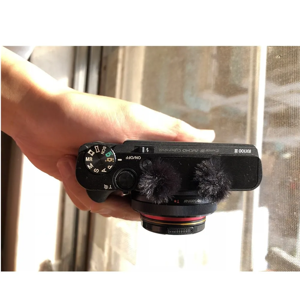 Micromuff-كاتم صوت الرياح الأصلي لجهاز SonyDSCRx100 RX100IV RX100M5, ريح القط الميت غطاء ميكروفون لسلسلة أوبسوني 10 قطعة