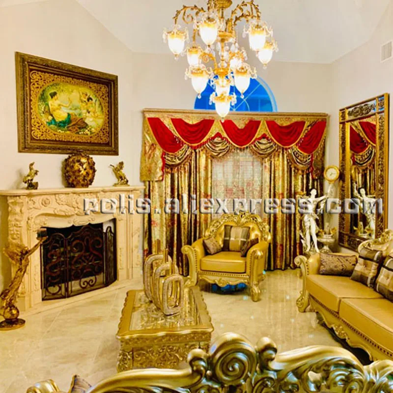 luxury curtain for window curtain Splendid Wow tenda finestra valance Curtains For Living Room rideau Hotel Drapery with valance