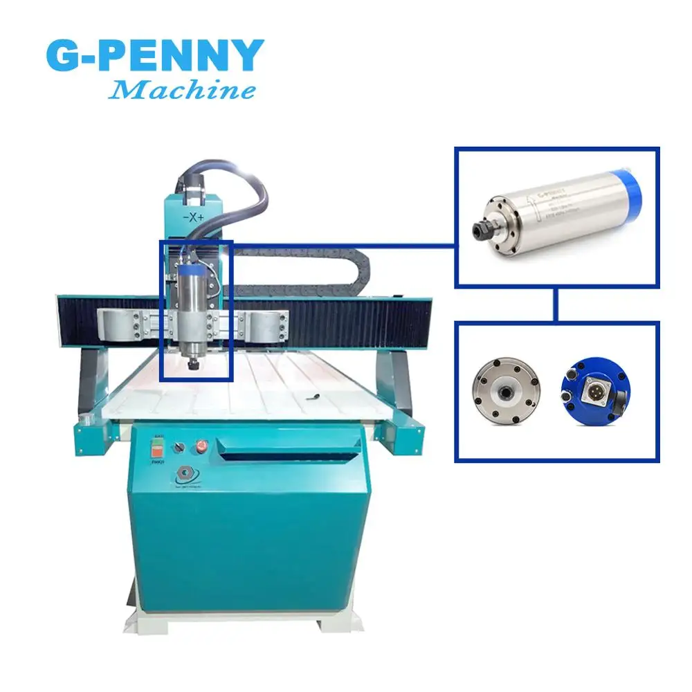 Imagem -06 - G-penny 1.5kw Er11 Refrigerado a Água do Motor do Eixo Rolamentos dos Peças 80x200 mm 024000rpm Precisão 0.01 mm para a Gravura de Trabalho de Madeira do Cnc