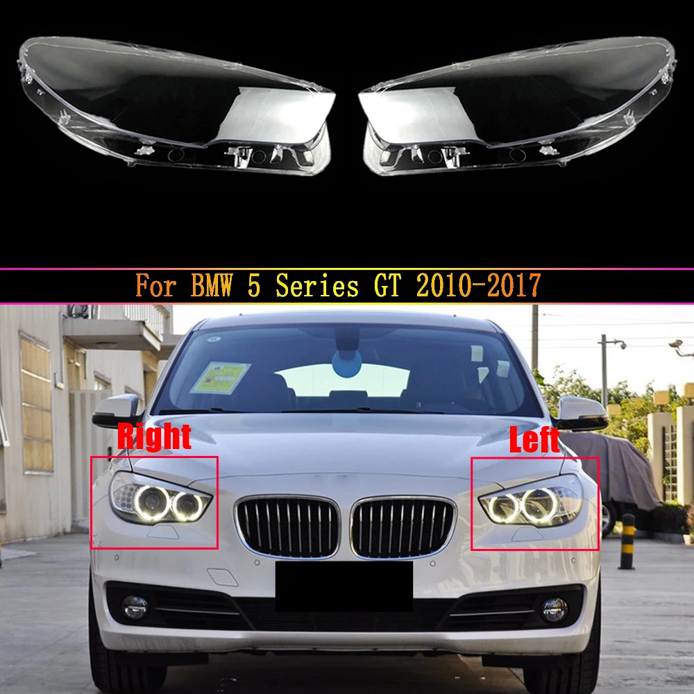 

For BMW 5 Series GT 2010 2011 2012 2013 2014 2015 2016 2017 Car Front Headlight Cover Lampshade Lampcover Caps Headlamp Shell