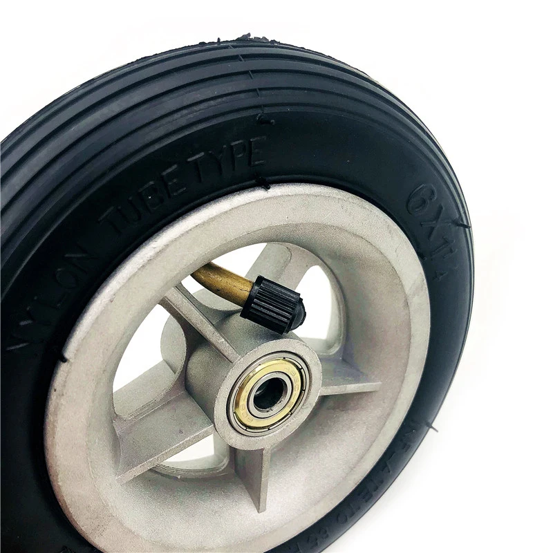 Motorcycle 6x1 1/4 tyre 150MM Scooter Inflation Wheel Aluminium Hub Inner Tube Electric Scooter 4 Inch Rims 6inch Pneumatic Tire