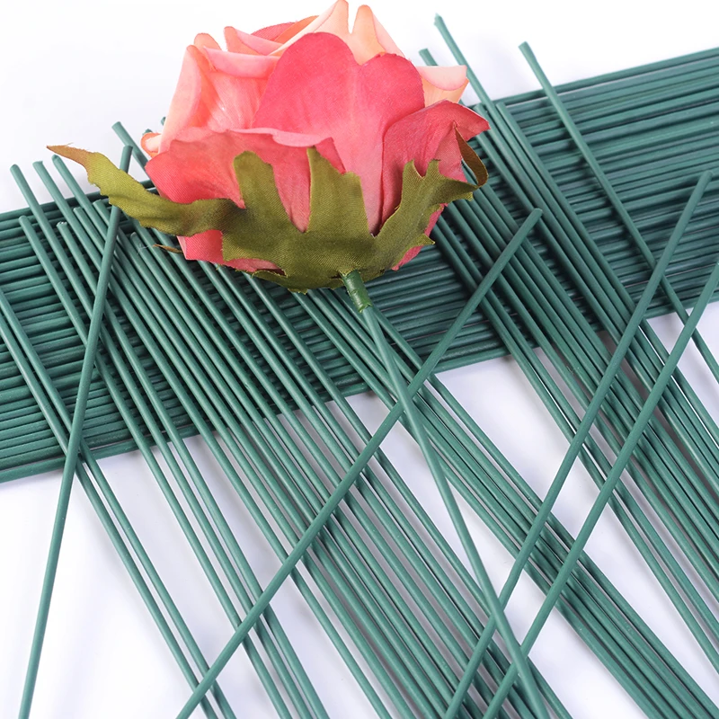Künstliche Blumen Stab Stiel Zweige Eisendraht für zu Hause Hochzeit Dekoration Vase Blume Stick Pflanze Handwerk Bouquet Dekor Zubehör – Detail 14