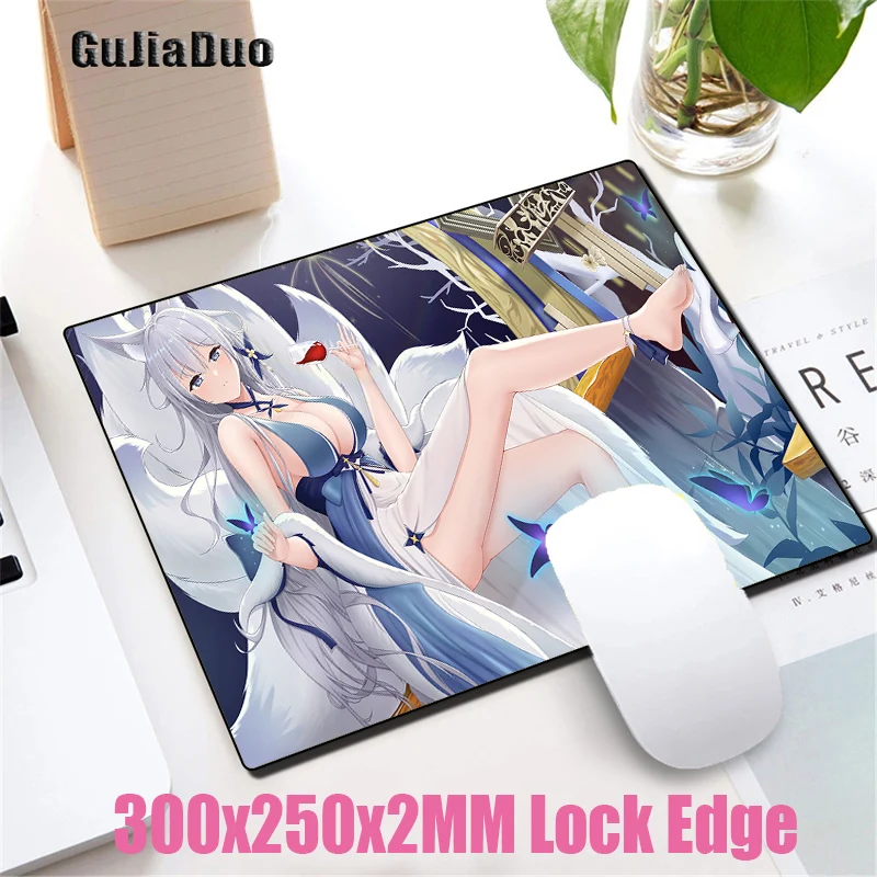 Alas Mouse Anime Rayuan Sexy Fox Girl Pc Alas Meja Kantor Komputer 40X90 Aksesori Gaming Besar Alas Mouse Komik Kawaii