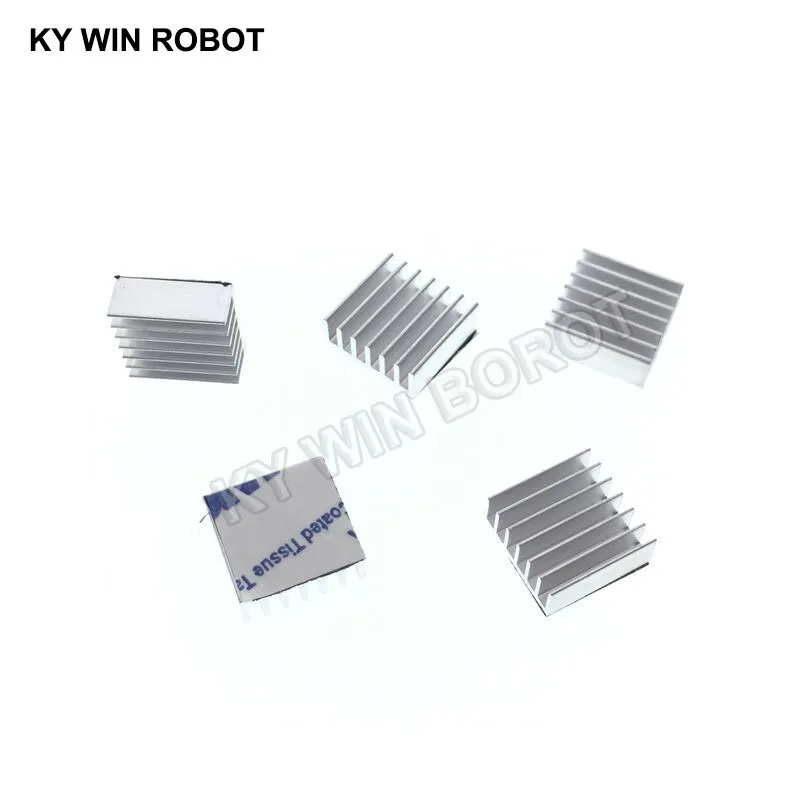 5Pcs Mini Adhesive Aluminum Radiator Heatsink Heat Sink 14x14x6mm Cooler For 3D Printer Stepper Motor Driver VGA RAM LED IC