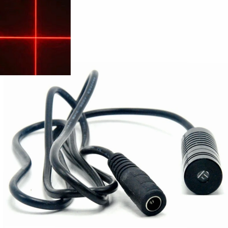 650nm 250mw Red Laser Diode Cross Module  3-5V 14.5x45mm with Adapter