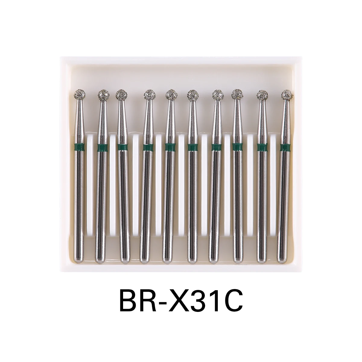 10 Boxen AZDENT Dental-Diamantbohrer, kugelförmige Edelstahlbohrer, 450000 U/min für FG 1,6 mm Hochgeschwindigkeits-Handstück, Zahnmedizin-Werkzeug – Detail 6